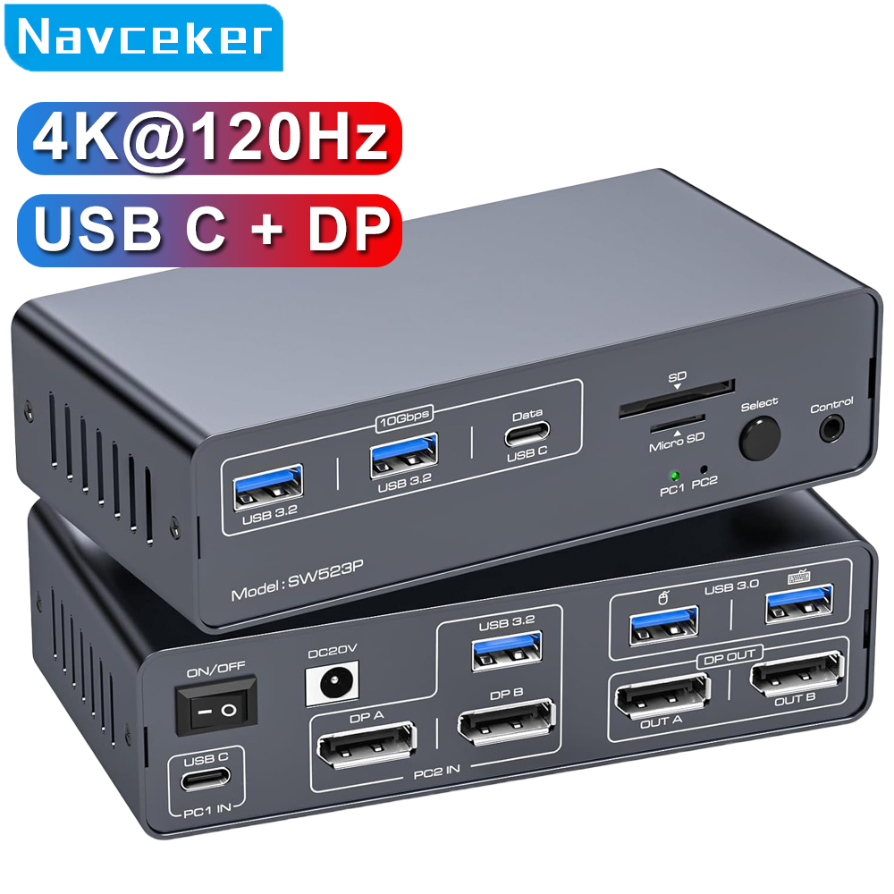 Docking Station Dual Monitor Dp Hdmi - Estación de Conexión KVM USB C