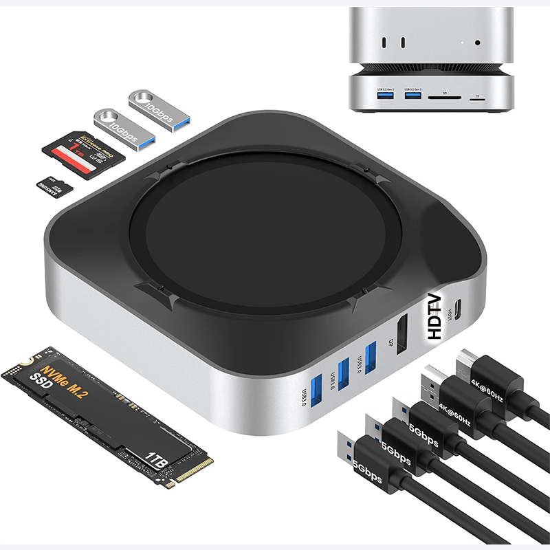 Docking Station Dual Monitor Dp Hdmi - Para Mac Mini M4 estación de