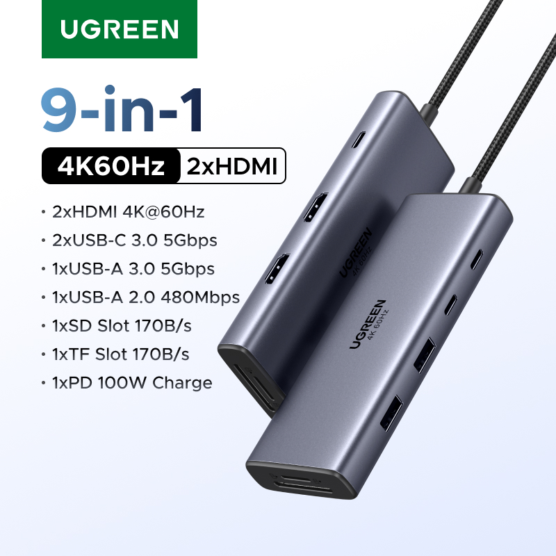 Usb C Hub Sd Card Reader 4K Hdmi - Base de Conexión UGREEN USB C