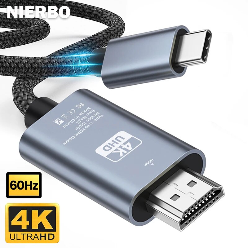 Usb C Dock Dual Hdmi 4K - NIERBO Cable USB C a HDMI