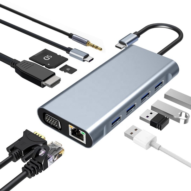 Usb C Hub Sd Card Reader 4K Hdmi - Base de Conexión USB C 11