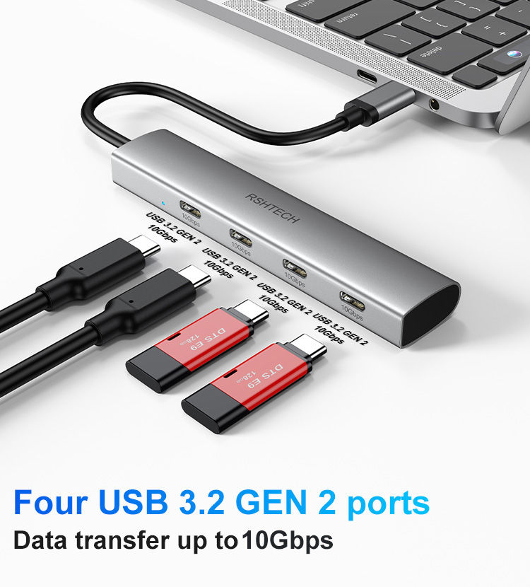 Docking Station Thunderbolt 4 - RSHTECH USB C Hub USB 3,2
