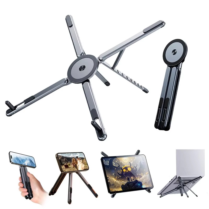Laptop Stand Dock Aluminum - Soporte magnético portátil para teléfono y