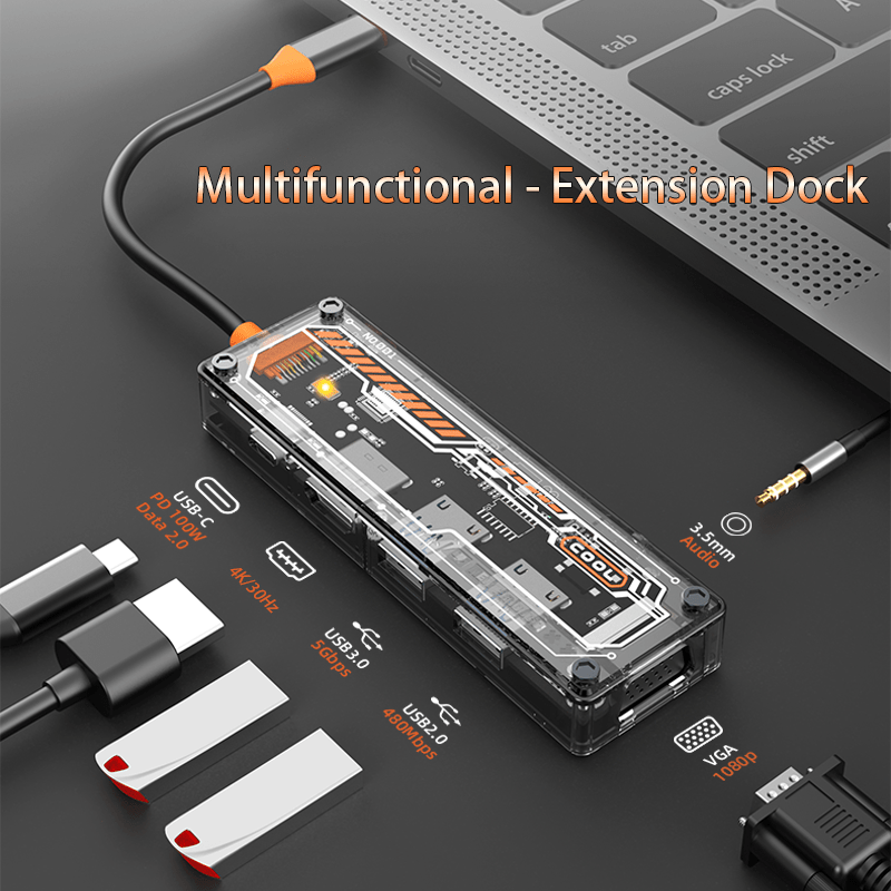 Docking Station For Macbook Pro - Hub USB-C 6 en 1 para