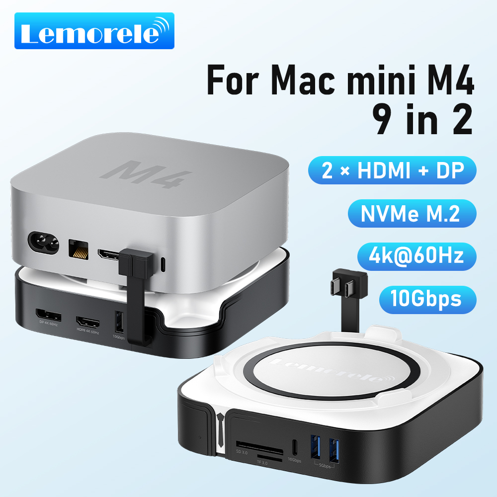 Usb C Hub With M.2 Nvme Slot - Lemorele Estación de Conexión 9 en