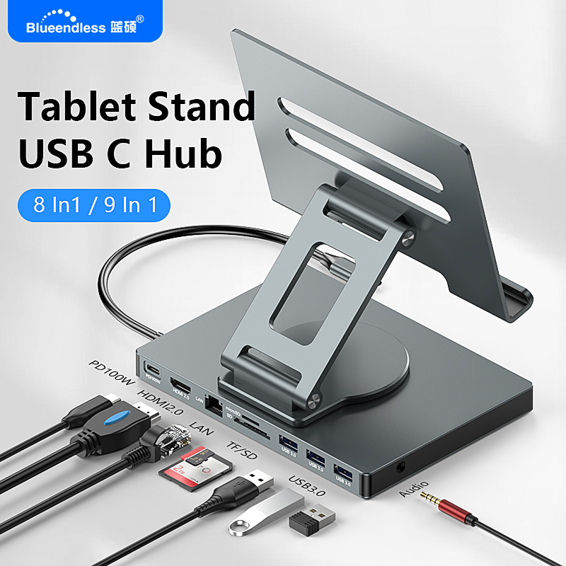 Usb C Hub Sd Card Reader 4K Hdmi - Soporte para iPad Blueendless con Hub