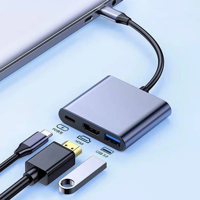 Usb C Dock Dual Hdmi 4K - USB C HUB 3 en 1