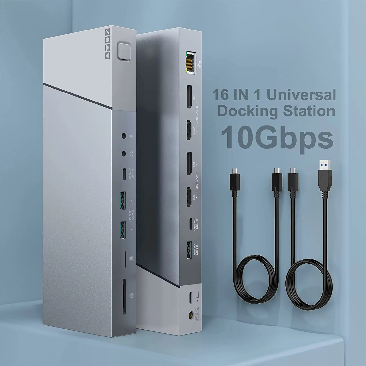 Docking Station Displaylink Dual 4K - 10Gbps Displayport 5K 60HZ tipo C