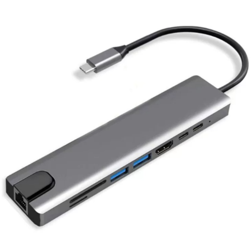 Base de Expansión Tipo-C 8 en  - Usb C Hub Sd Card Reader 4K Hdmi reseña y precio