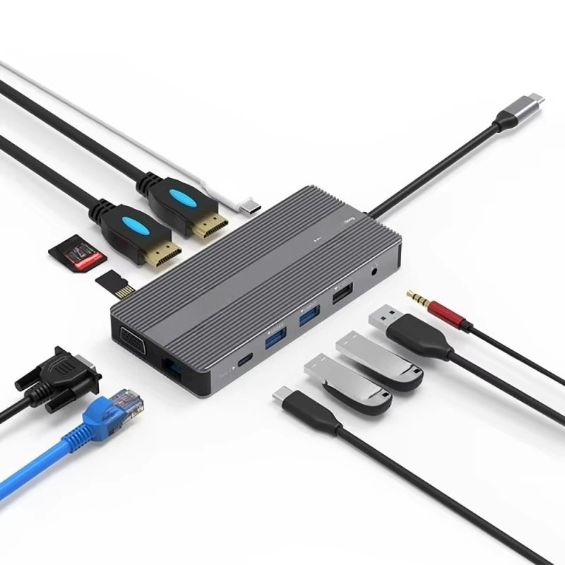 Base de Conexión para Laptop E - Usb C Hub 12 In 1 Triple Display reseña y precio