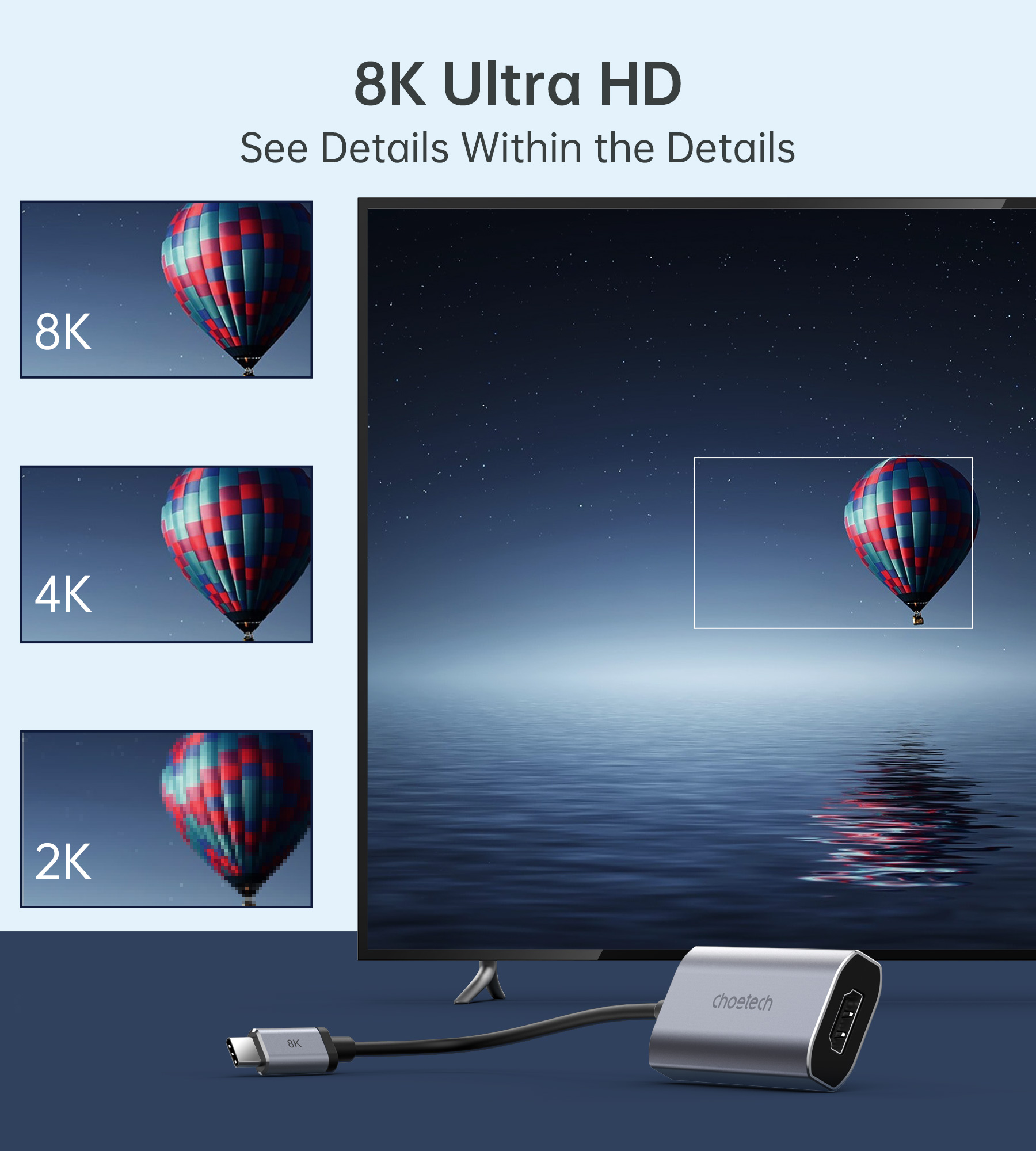 Adaptador USB C a HDMI 8K, ada - Docking Station For Macbook Pro reseña y precio