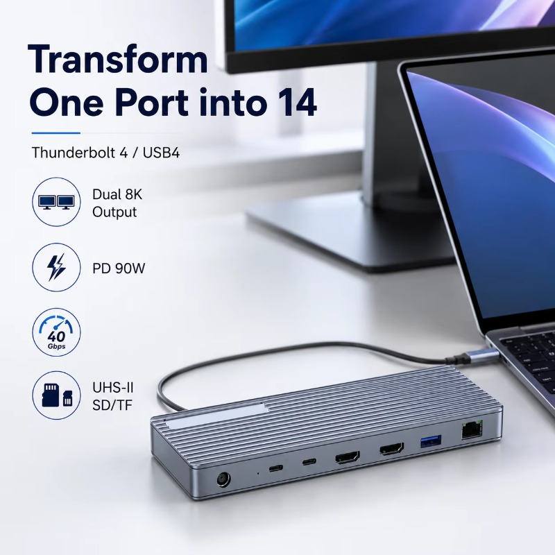Base de Conexión Thunderbolt 4 - Docking Station Thunderbolt 4 reseña y precio