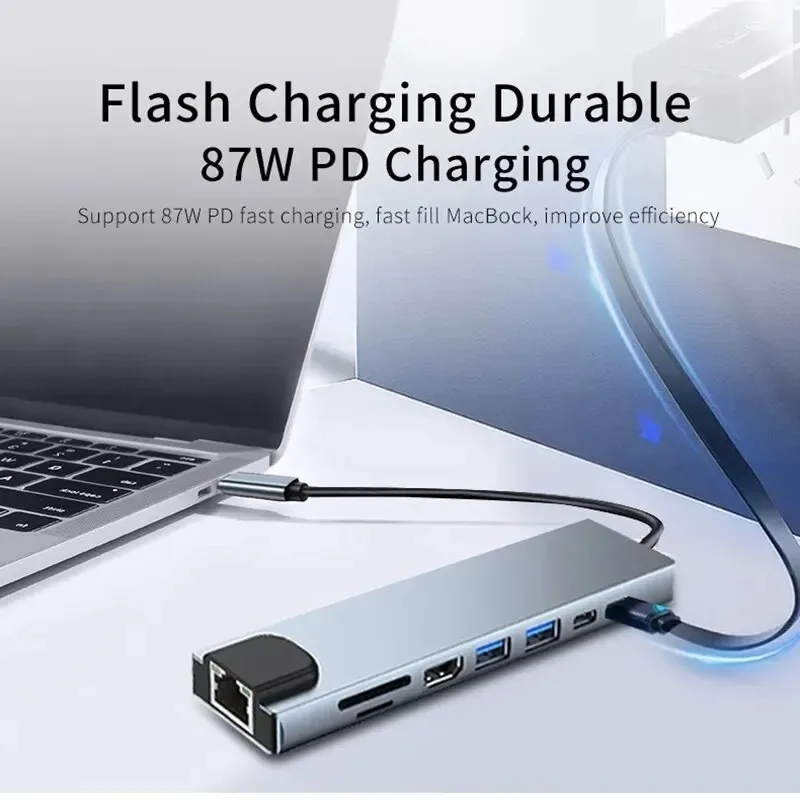Hub USB C 3/7/8/11 en 1, Adapt - Usb C Dock Dual Hdmi 4K reseña y precio