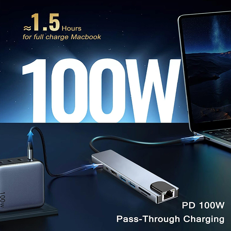 Hub USB tipo C 8 en 1 para Mac - Docking Station For Macbook Pro reseña y precio