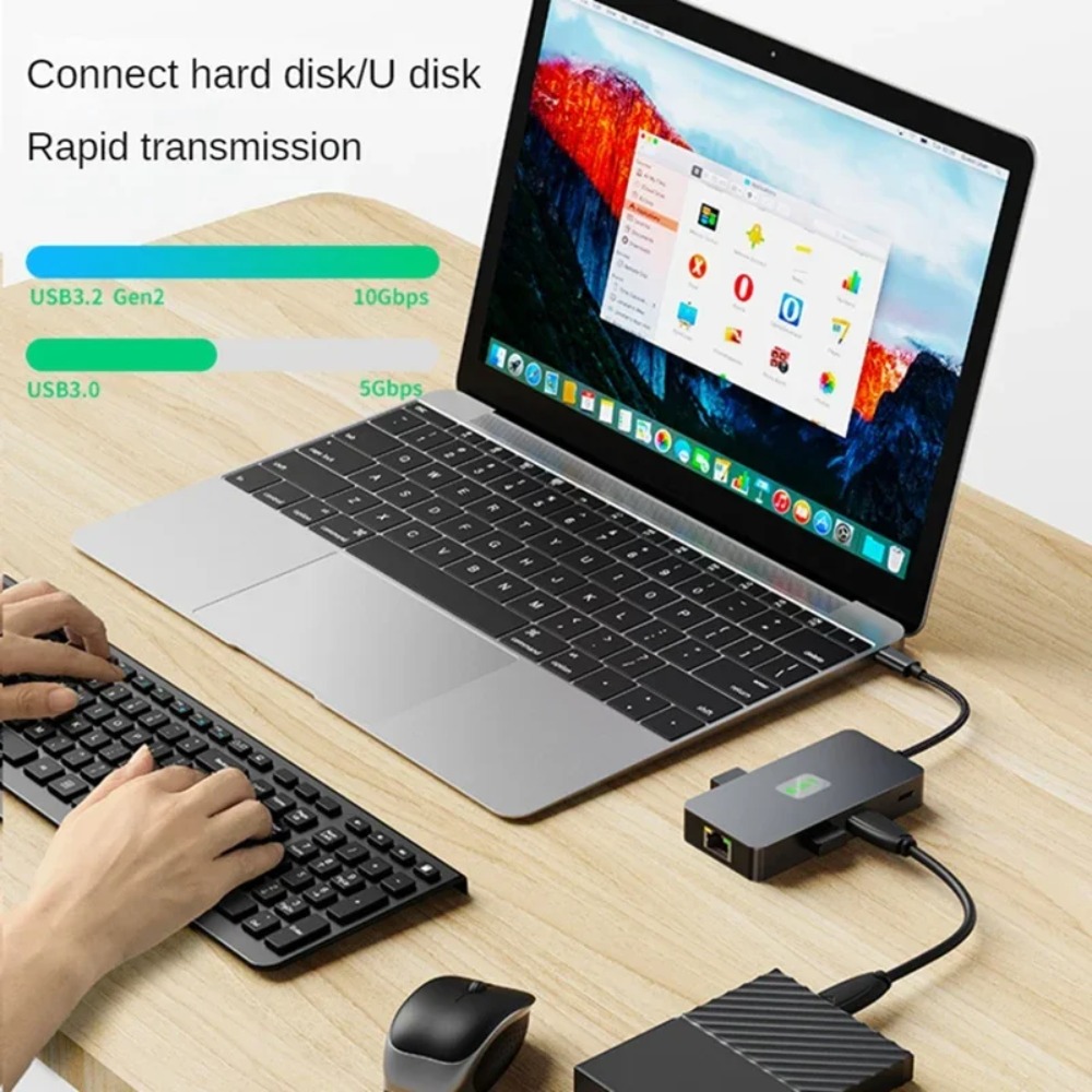 Adaptador multipuerto USB C 6  - Usb C Dock With 100W Pd reseña y precio