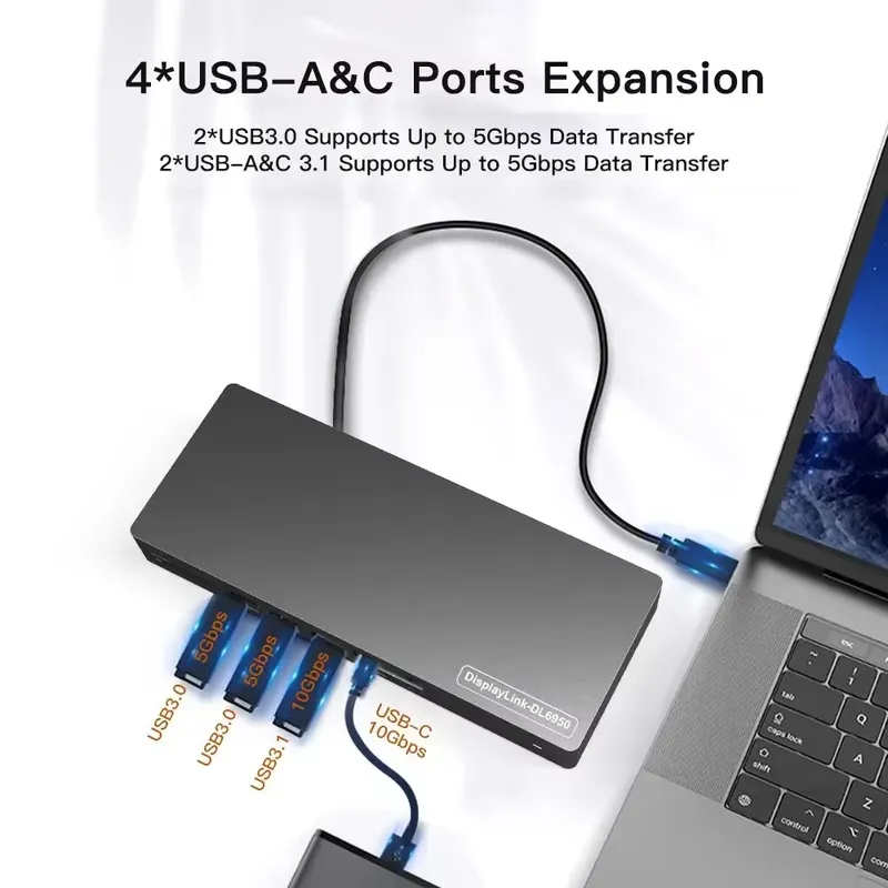 Estación de Conexión USB C de  - Docking Station Displaylink Dual 4K reseña y precio