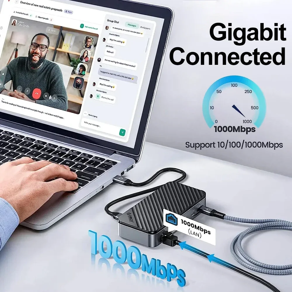 ORICO USB C HUB con ventilador - Usb C Hub Sd Card Reader 4K Hdmi reseña y precio
