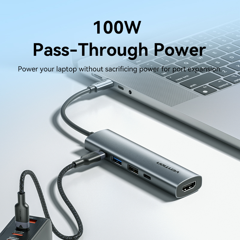 Vention 5 en 1 USB C Hub 4K HD - Docking Station For Macbook Pro reseña y precio