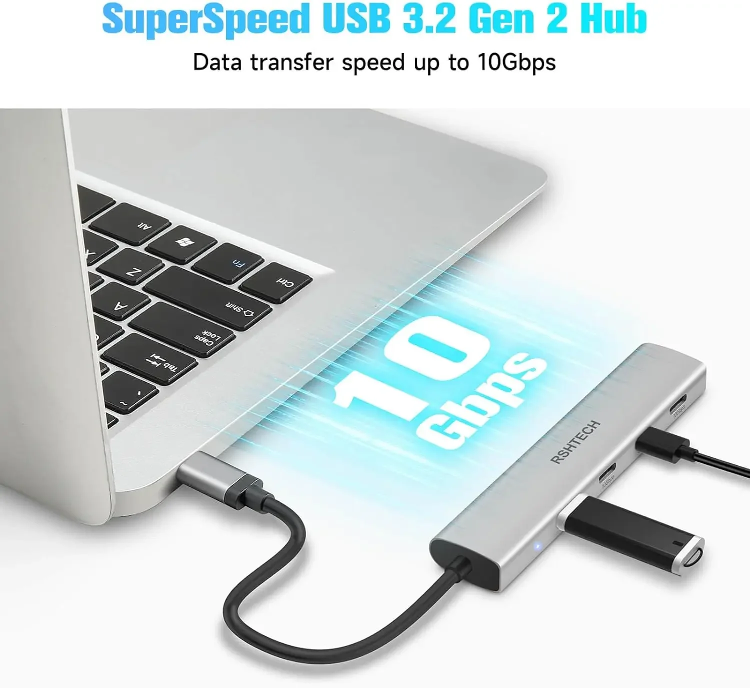 RSHTECH USB C Hub USB 3,2 Hub  - Docking Station Thunderbolt 4 reseña y precio