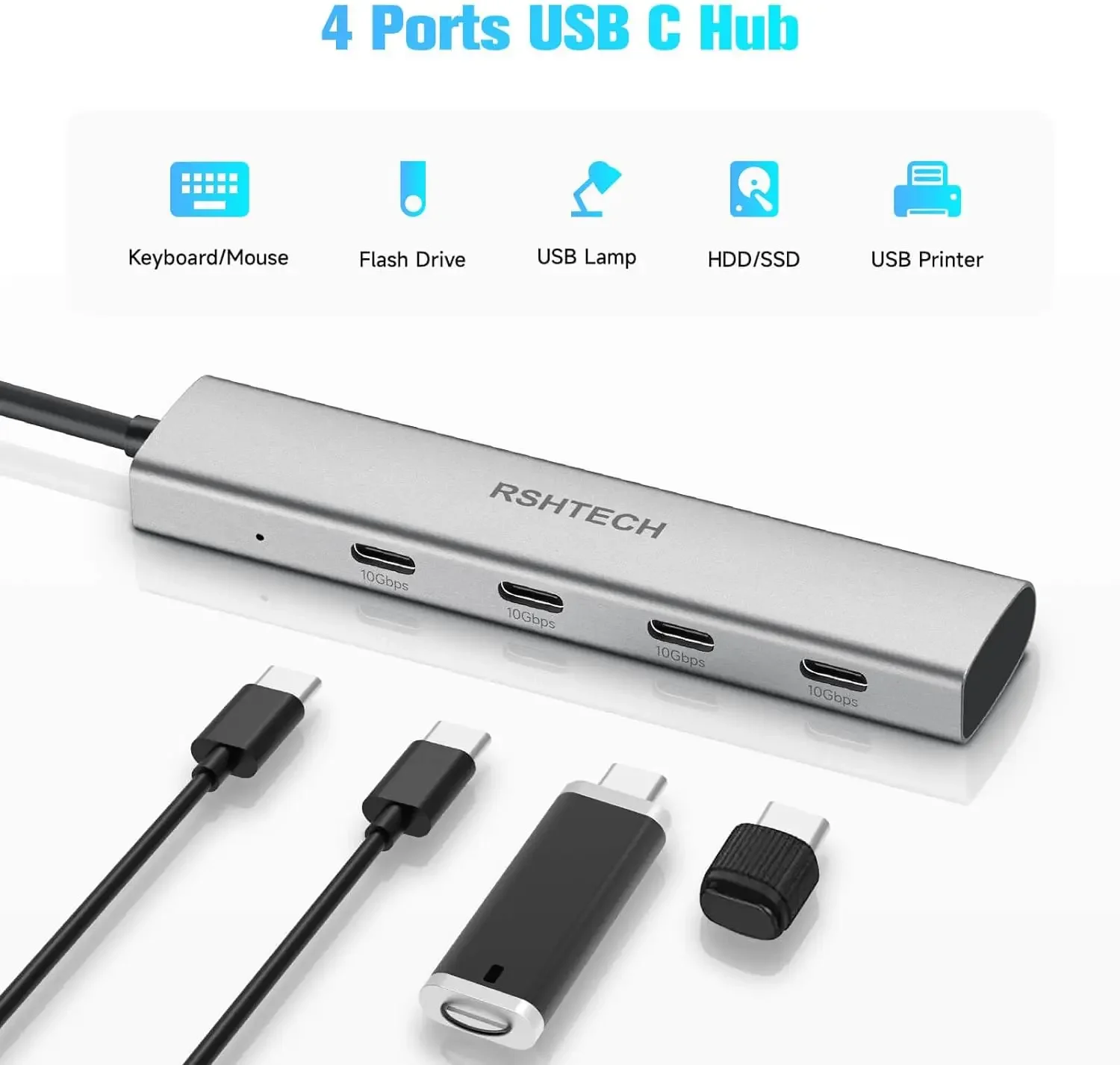 RSHTECH USB C Hub USB 3,2 Hub  - Docking Station Thunderbolt 4 reseña y precio