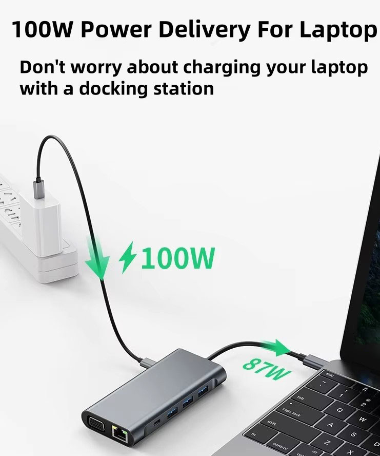 HUB USB Tipo C, Adaptador HD 1 - Usb C Dock With 100W Pd reseña y precio