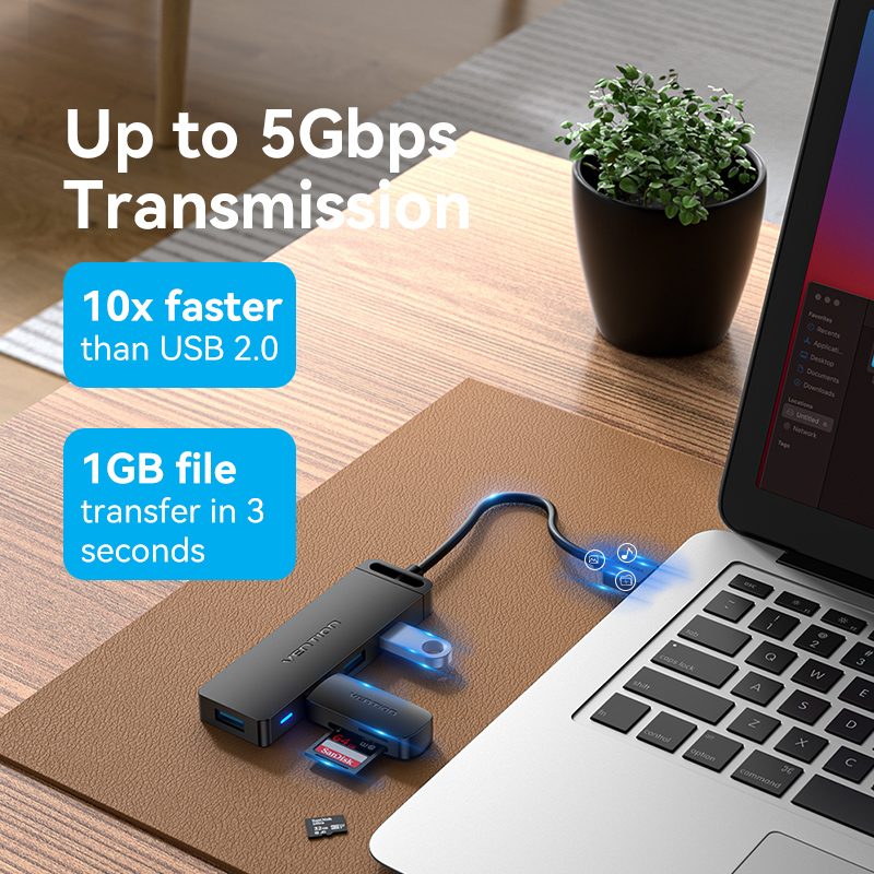 Vention-HUB de 4 puertos USB t - Docking Station For Macbook Pro reseña y precio