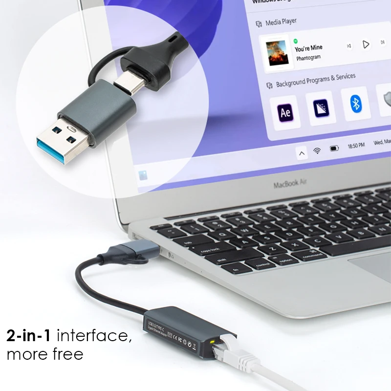 2500Mbps USB 3,0/tipo C a RJ45 - Usb C Hub Ethernet 2.5G reseña y precio