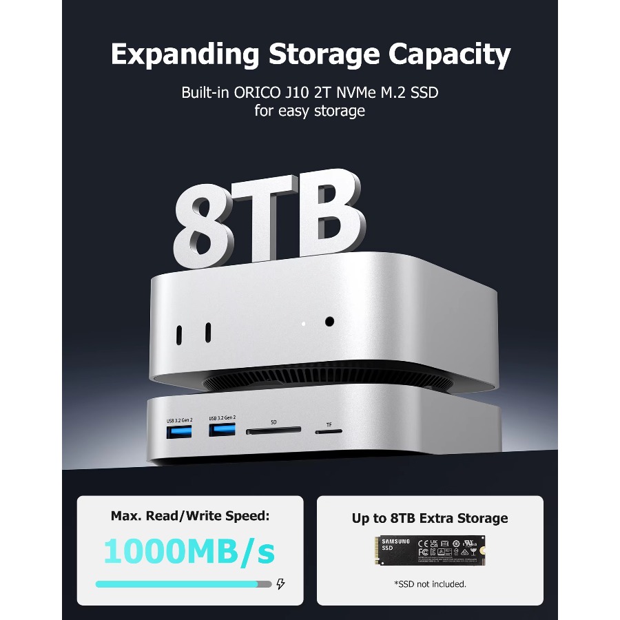 Hub USB C para Mac Mini M4 est - Usb C Hub With M.2 Nvme Slot reseña y precio