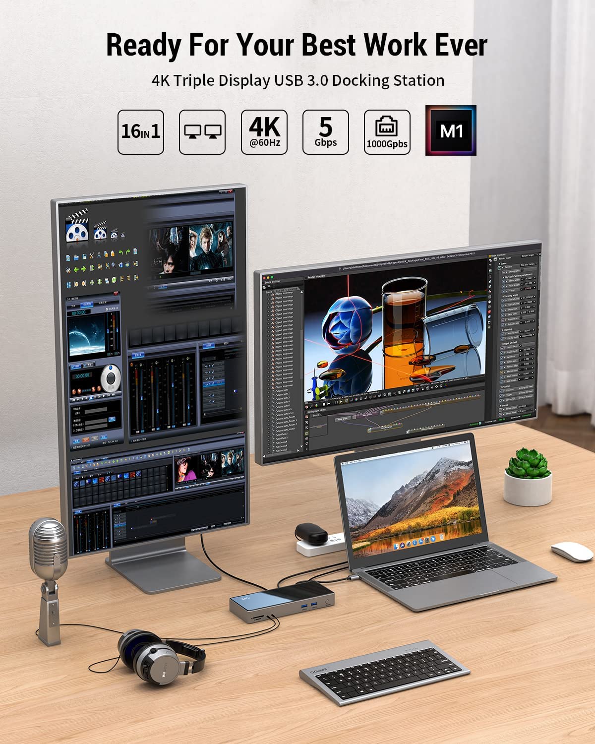 Estación de acoplamiento USB 3 - Docking Station Displaylink Dual 4K reseña y precio