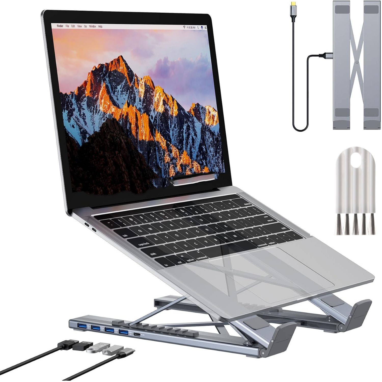 Base para portátil con conexió - Laptop Stand Dock Aluminum reseña y precio