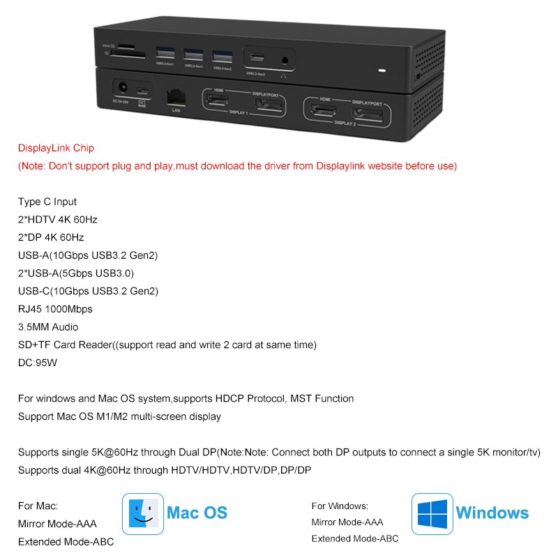 EE1 Estación de Expansión Mult - Docking Station Displaylink Dual 4K reseña y precio