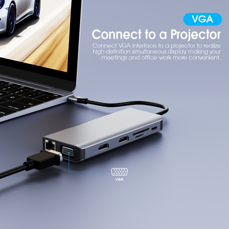 Base de Conexión Multipuerto U - Usb C Hub 12 In 1 Triple Display reseña y precio