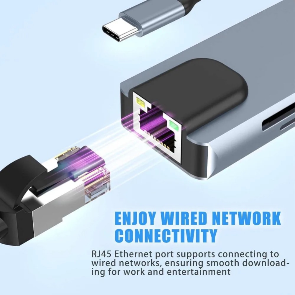 Hub USB C 8/7 en 1, Adaptador  - Usb C Hub Sd Card Reader 4K Hdmi reseña y precio