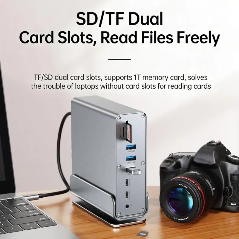 Hub USB C 15 en 1, Estación de - Usb C Hub Sd Card Reader 4K Hdmi reseña y precio