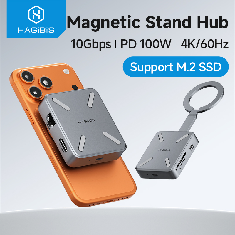 Hagibis - Base Magnética con H - Usb C Hub Sd Card Reader 4K Hdmi reseña y precio