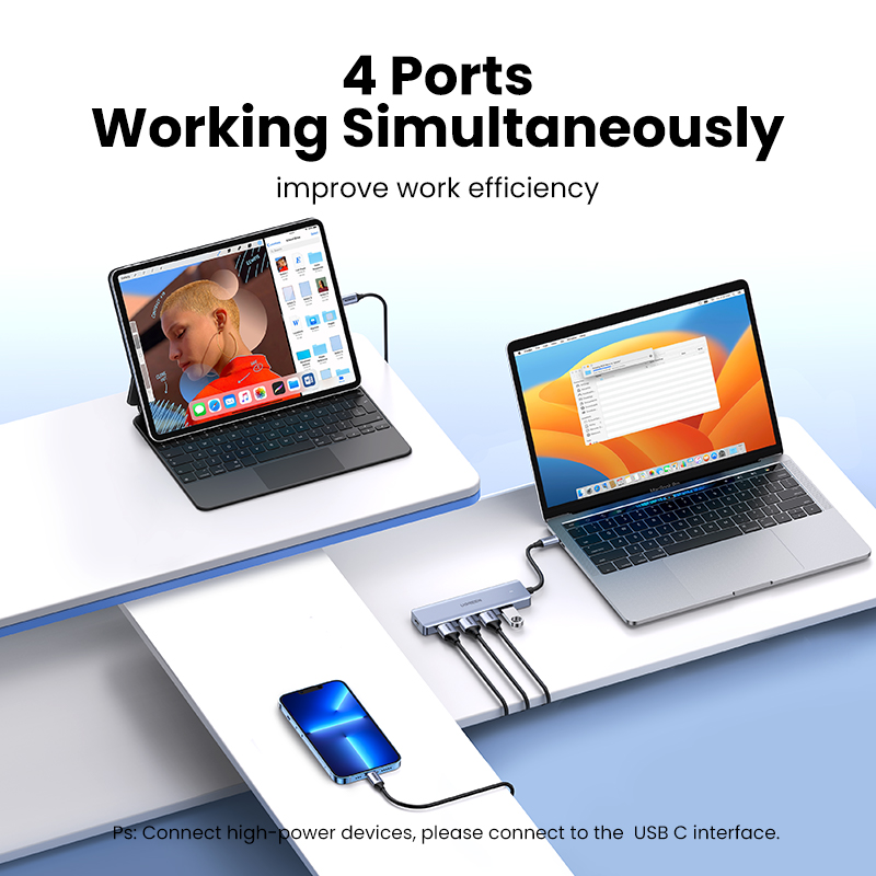 UGREEN-Hub con 4 puertos USB t - Docking Station For Macbook Pro reseña y precio