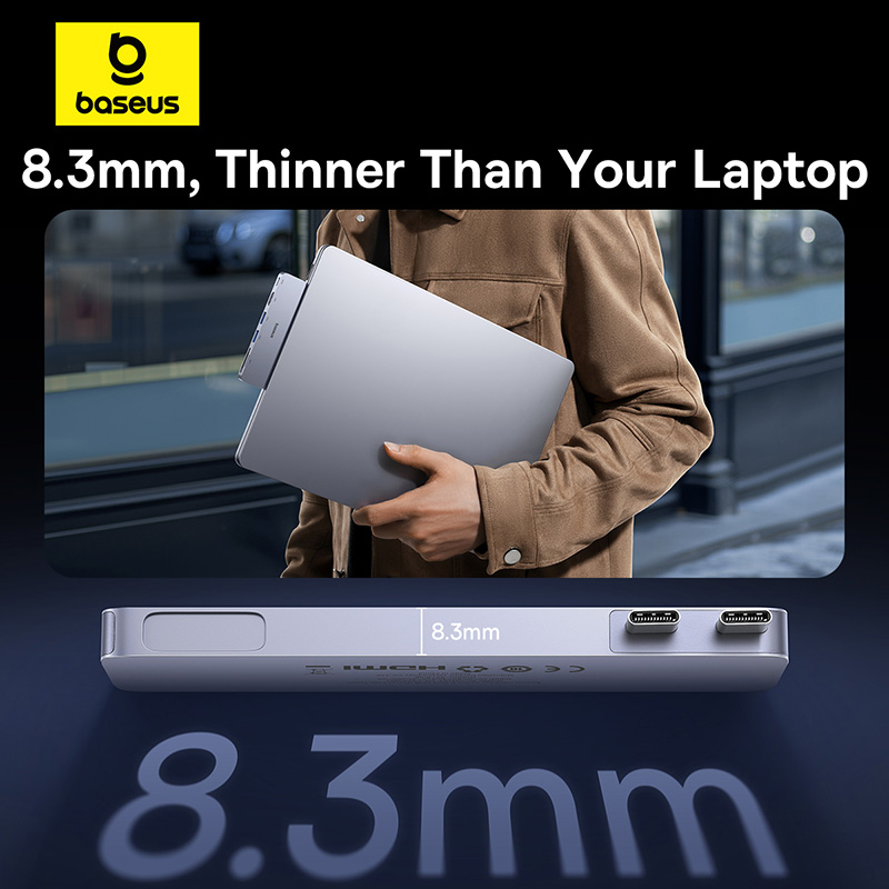 Baseus-Hub de USB-C Dual a Com - Docking Station Thunderbolt 4 reseña y precio
