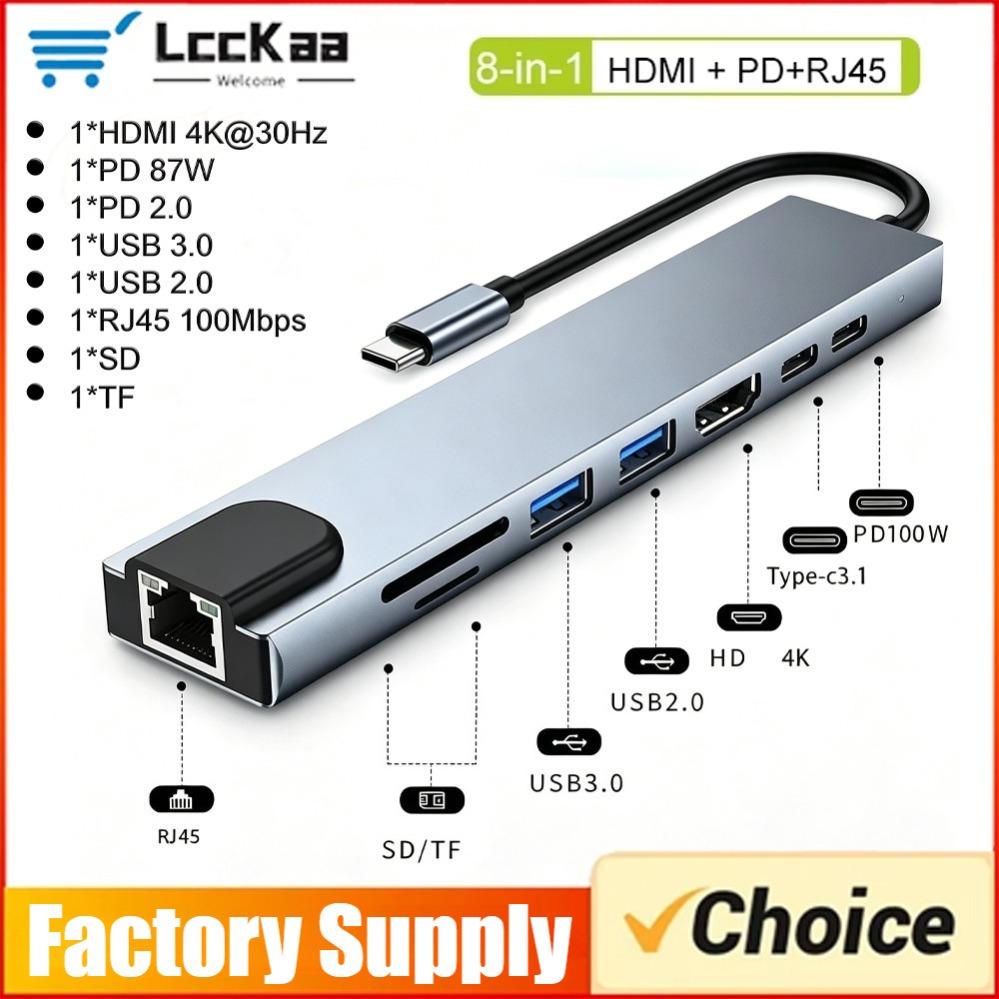Hub USB C 8 en 1/2, 7 en 1/2,  - Usb C Hub Sd Card Reader 4K Hdmi reseña y precio