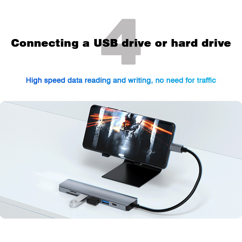USB C HUB a HDMI 4K USB 3,0 2, - Usb C Dock With 100W Pd reseña y precio