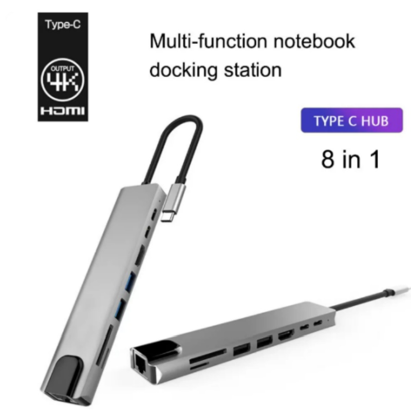 Base de Expansión Tipo-C 8 en  - Usb C Hub Sd Card Reader 4K Hdmi reseña y precio
