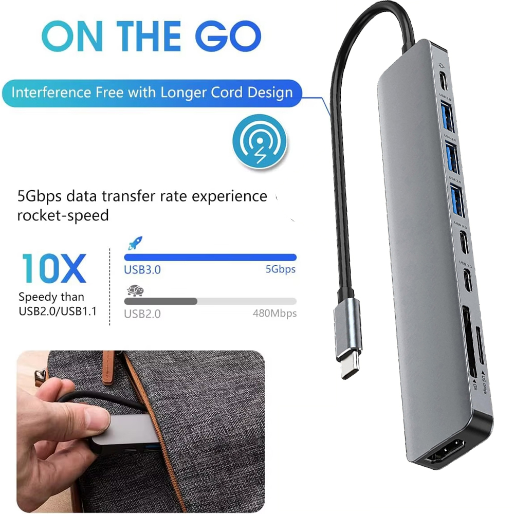 Adaptador KEBIDUMEI USB 9 en 1 - Usb C Hub Sd Card Reader 4K Hdmi reseña y precio