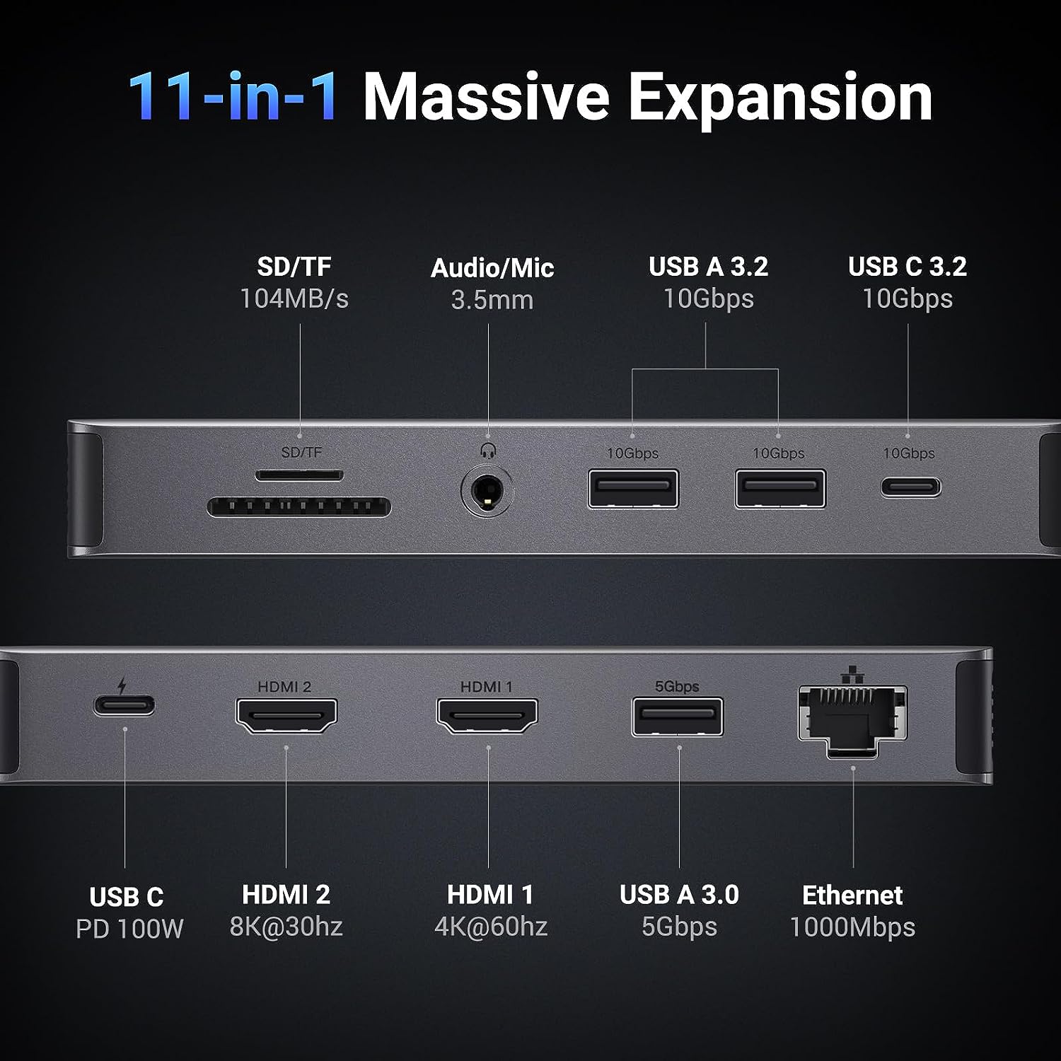 Base de Conexión para Portátil - Usb C Dock With 100W Pd reseña y precio