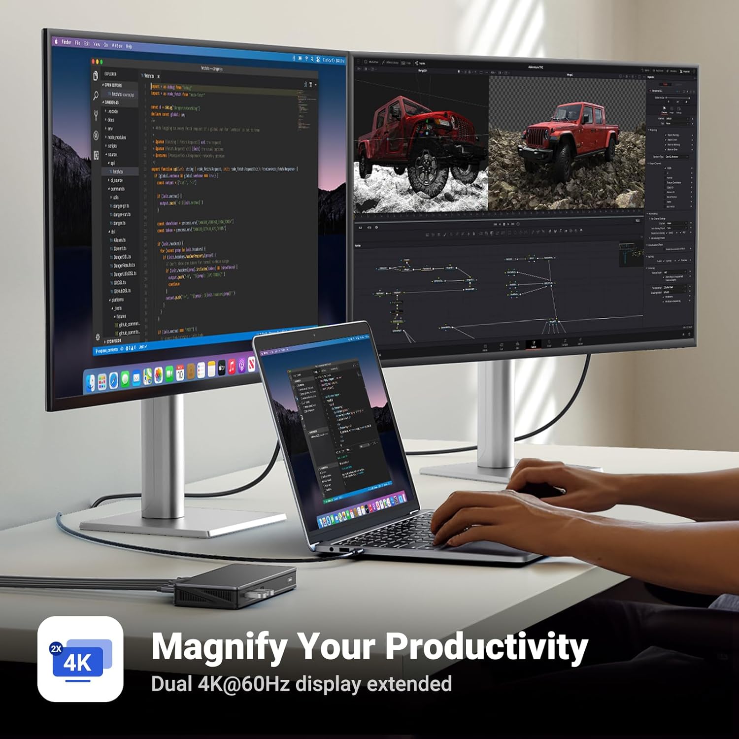 Base de Conexión USB C UGREEN, - Docking Station Displaylink Dual 4K reseña y precio