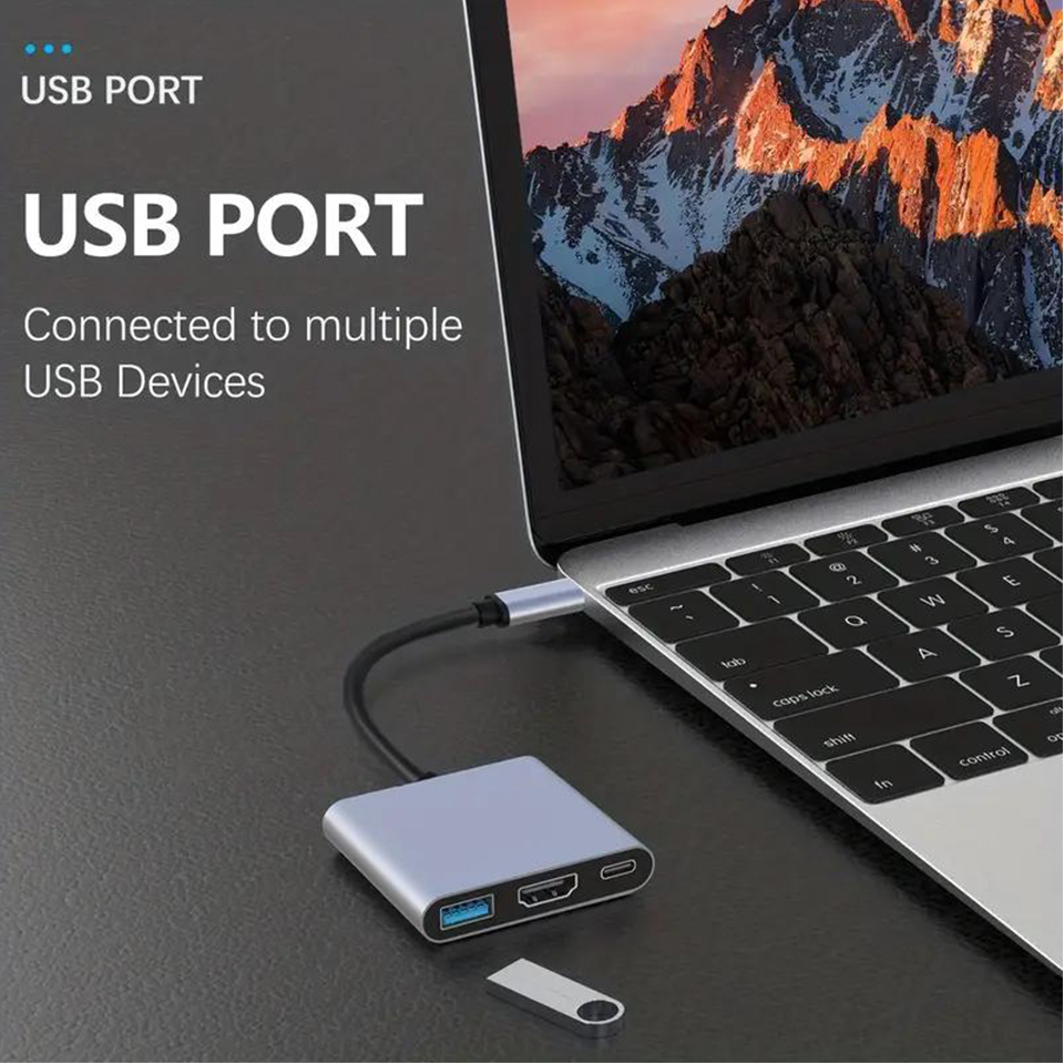 Adaptador de Carga 3 en 1 Tipo - Usb C Dock Dual Hdmi 4K reseña y precio
