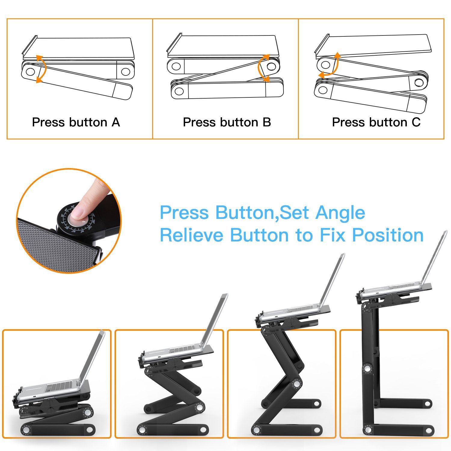 Mesa plegable de aleación de a - Laptop Stand Dock Aluminum reseña y precio