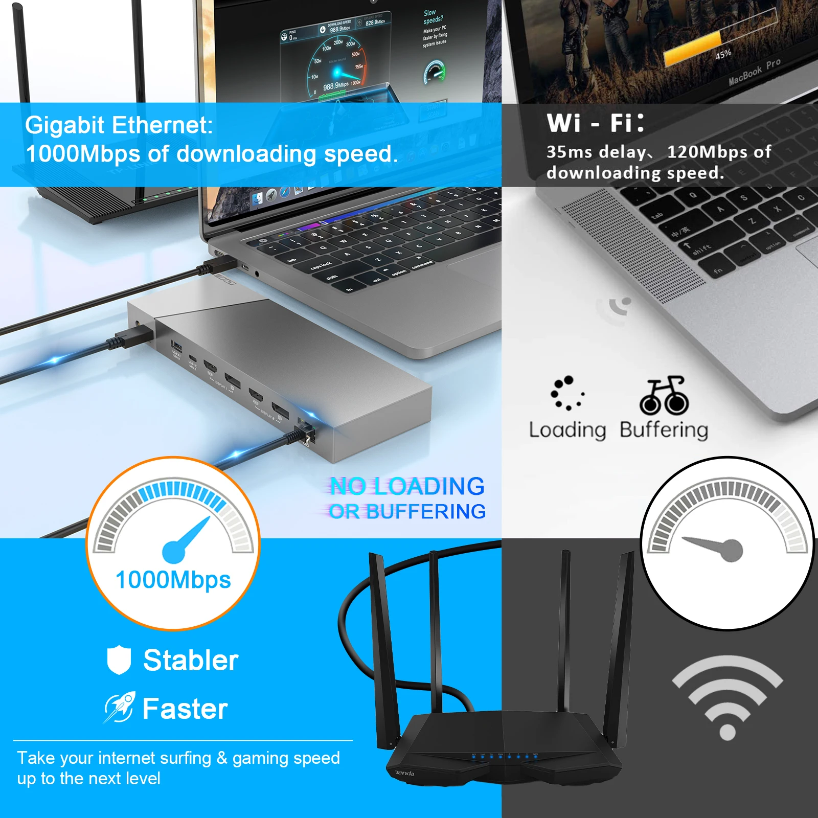 10Gbps Displayport 5K 60HZ tip - Docking Station Displaylink Dual 4K reseña y precio