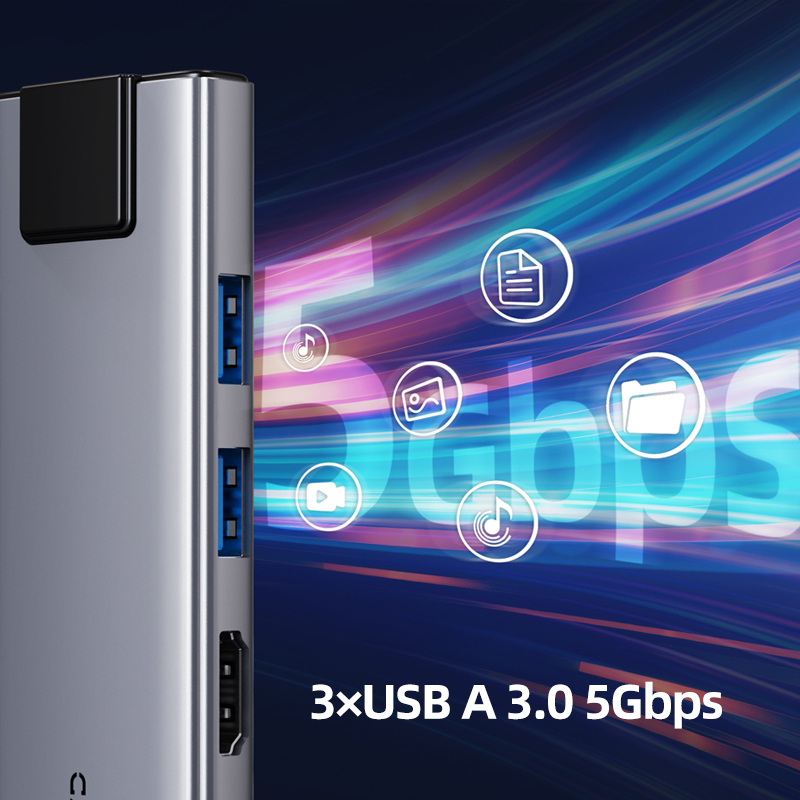 Adaptador Hub USB C 9 en 1 CAB - Usb C Hub Sd Card Reader 4K Hdmi reseña y precio